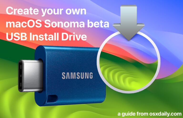 How to Make a Bootable MacOS Sonoma Beta USB Installer Disk - OS X Daily