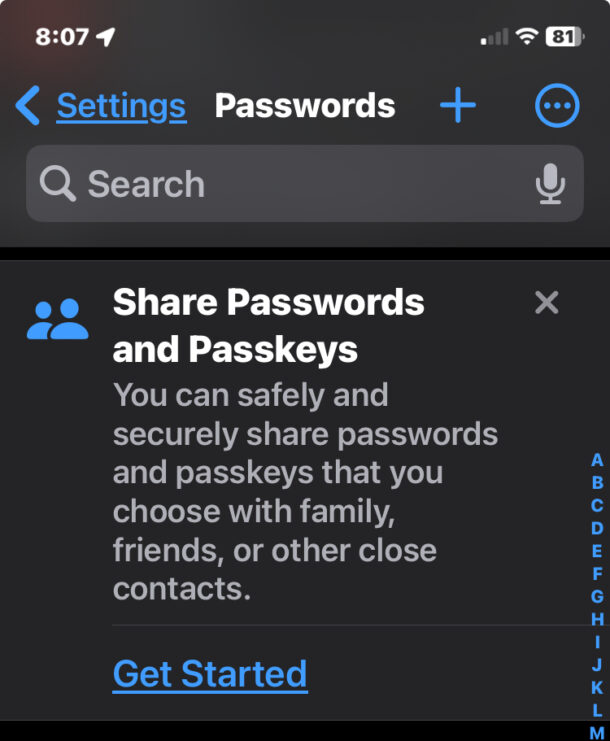 Share passwords on iPhone