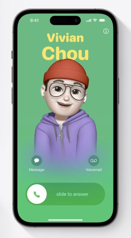 Contact Poster examples with Memoji