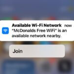 Available Wi-FI Network notification