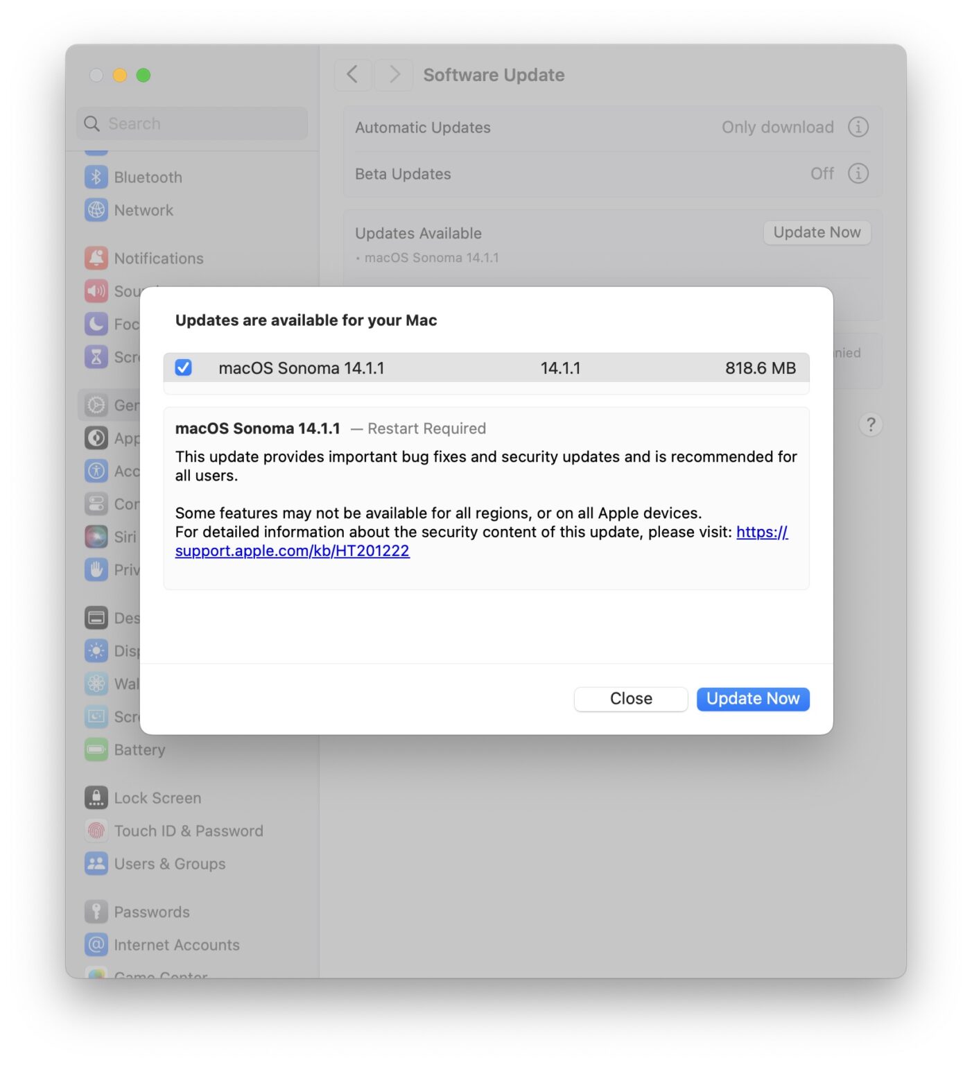 MacOS Sonoma 14.1.1 Released - OS X Daily