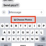 Asking someone to send photos or send pics will prompt them to select photos from their photo library to share with you