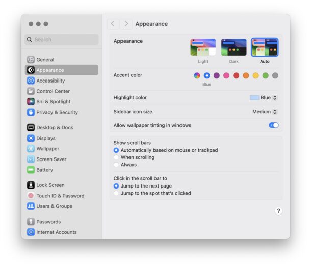 How to use Dark and Light Mode in MacOS System Settings