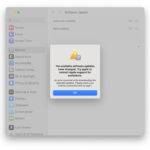 Available software updates have changed error on Mac