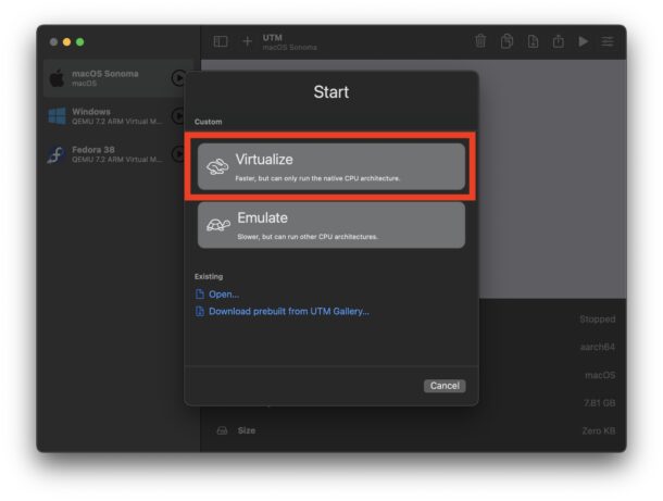 How to install macOS Sonoma in a virtual machine with UTM