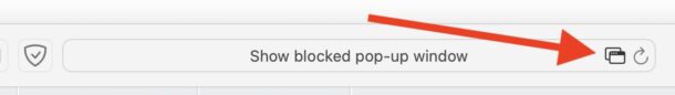 How to open a blocked pop-up window on Mac