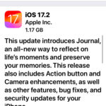 iOS 17.2 software update