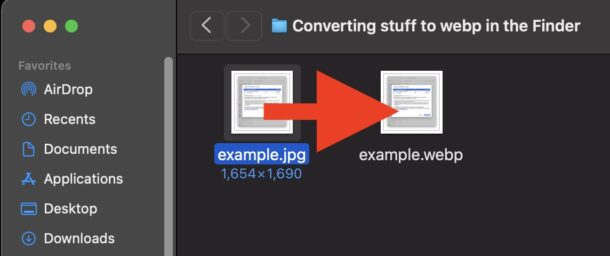 Batch Convert Images to WebP on Mac from a Finder Quick Action