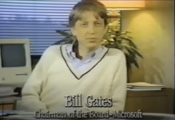 Bill Gates featured in an original Macintosh promo video from 1984