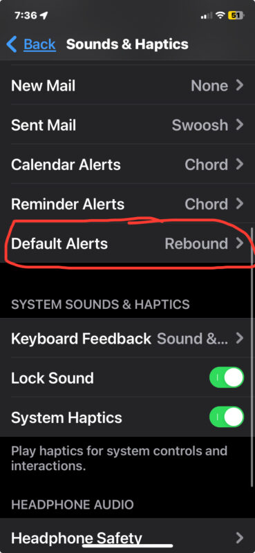 How to change default notification sound on iPhone