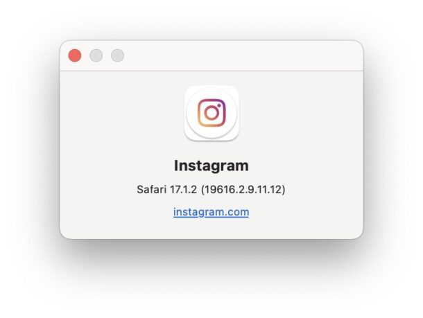 Instagram for Mac is a web app that runs independently 