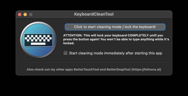 Start KeyboardCleanTool