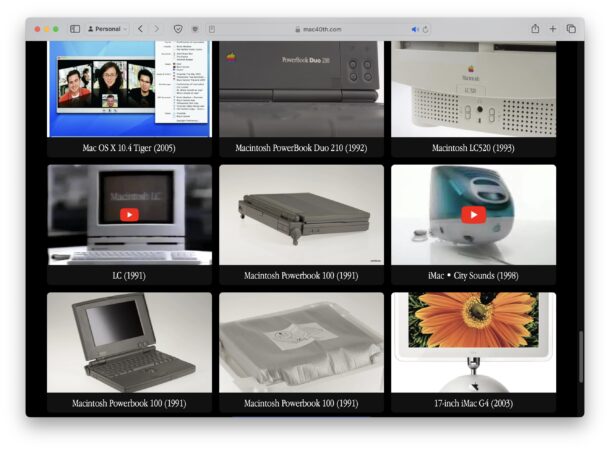 Mac40th website is a fun find for Apple fans