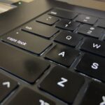 Shiny keys on a MacBook Air 15-inch model looking cheap and gross