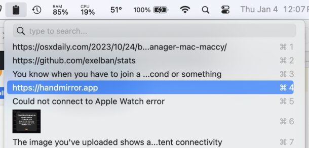 Maccy is a great clipboard manager for Mac