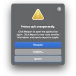Photos quit unexpectedly error on Mac