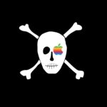 Apple Pirate Flag or Apple Jolly Roger recreated