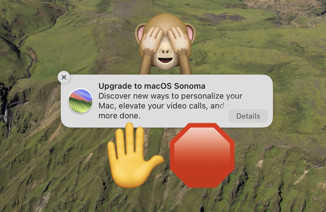 How to Stop the notifications to upgrade to macOS Sonoma
