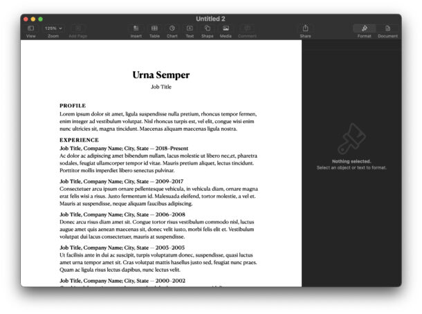 How to create a resume in Pages for Mac, iPhone, or iPad