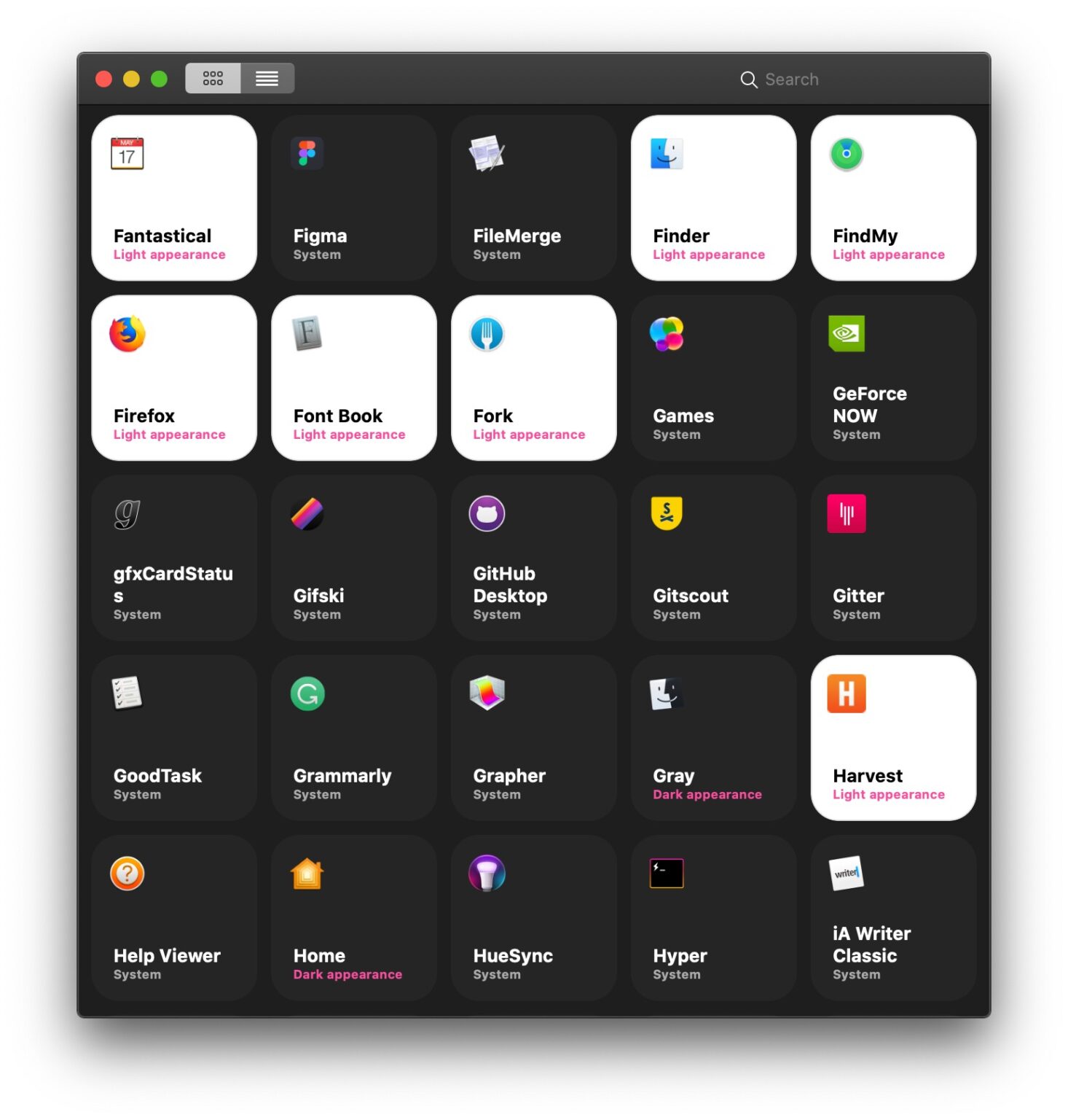 Use Both Dark & Light Mode Themes Per App on Mac with Gray - OS X Daily
