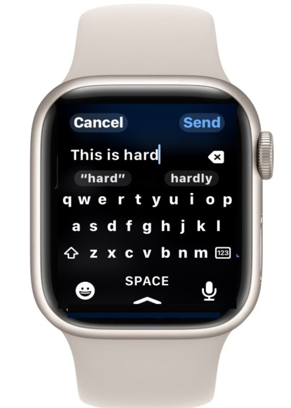 Use the Apple Watch keyboard