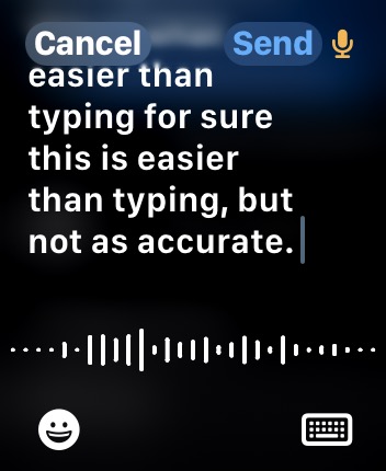 How to use the Speech to Text dictation feature to type on Apple Watch