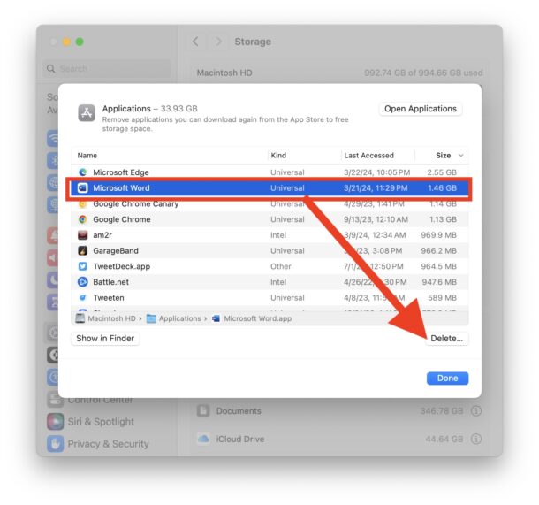 Click to uninstall and remove an app from MacOS, deleting it from the computer completley