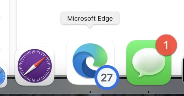 Mysterious badge number on Edge icon in MacOS Dock