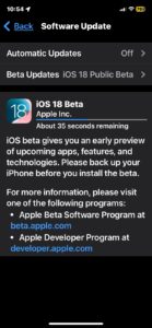 How to Install iOS 18 Public Beta on iPhone - OS X Daily