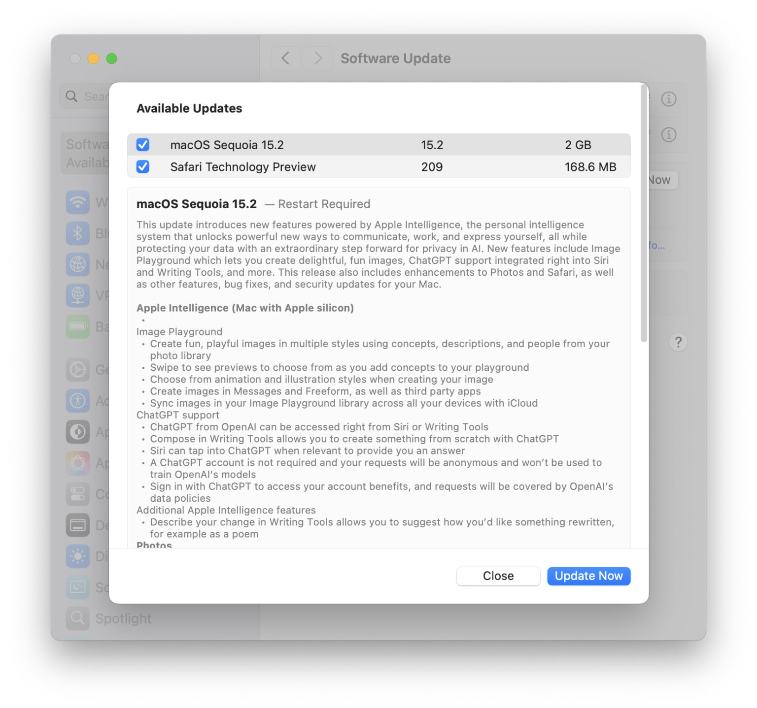 MacOS Sequoia 15.2 Update Released with ChatGPT Siri, Image Playground ...