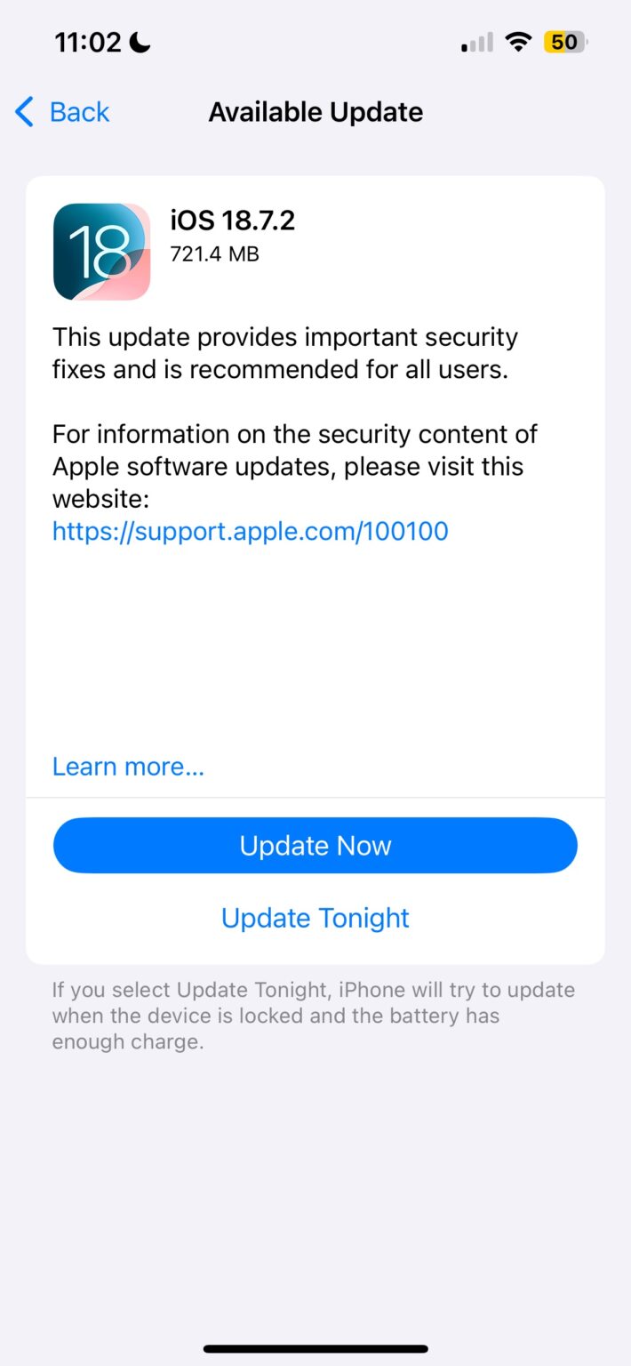 iOS 18.7.3 & iPadOS 18.7.3 Security Updates Released - OS X Daily