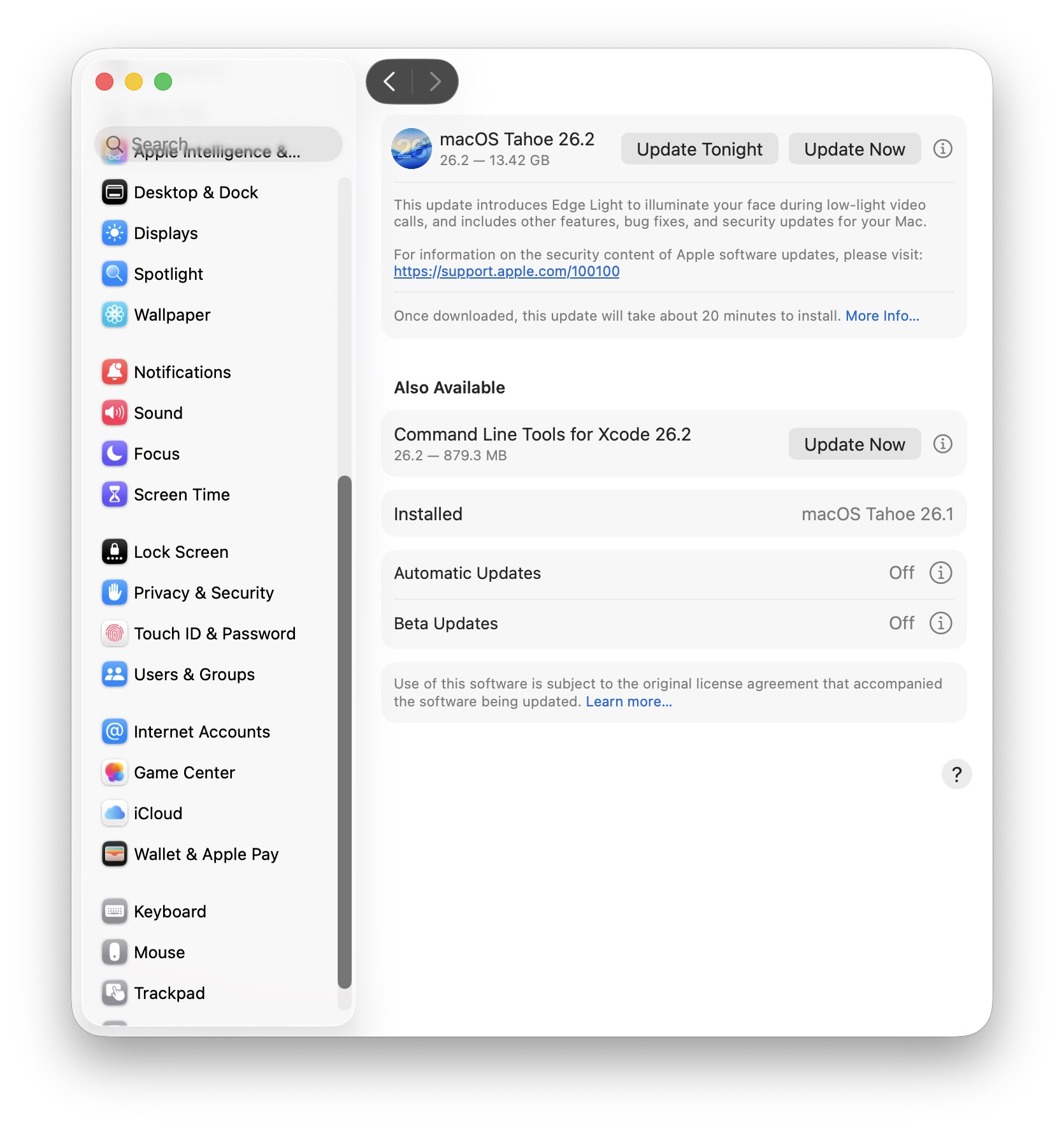 MacOS Tahoe 26.2 Update Released for Mac - OS X Daily