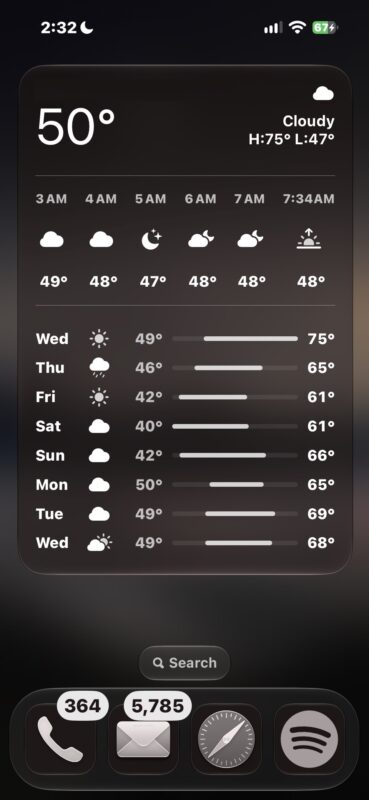 Use full screen Widgets on iPhone
