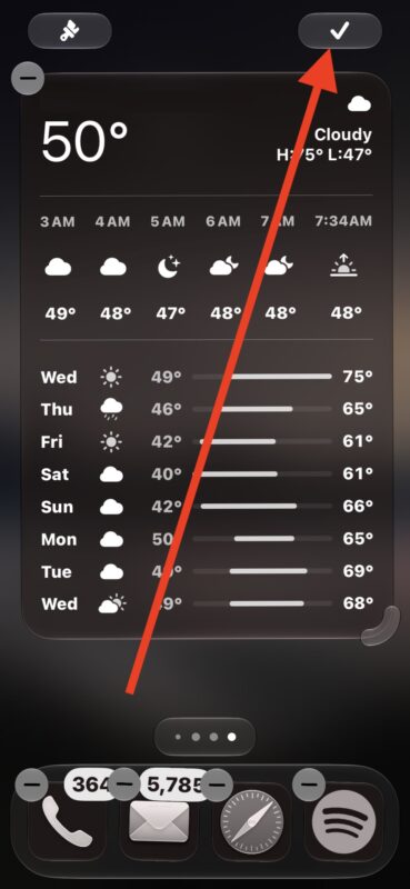 Added the full screen widget for Weather on iPhone