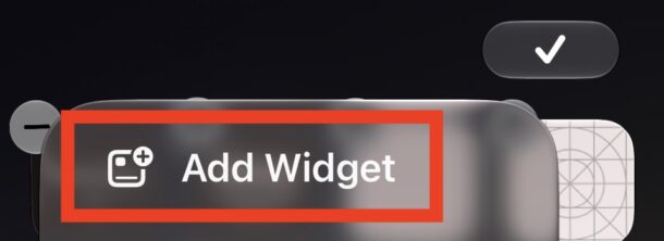 Add Widget