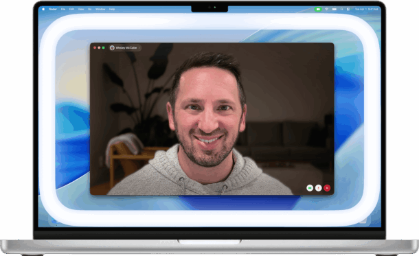 Ring lighting on FaceTime for Mac