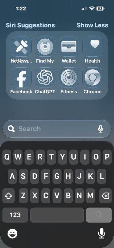 Siri Suggestions shows apps that are suggested to use based on algorithmic factors