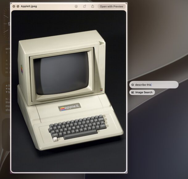 Use Visual Intelligence to learn about a photo on Mac screen